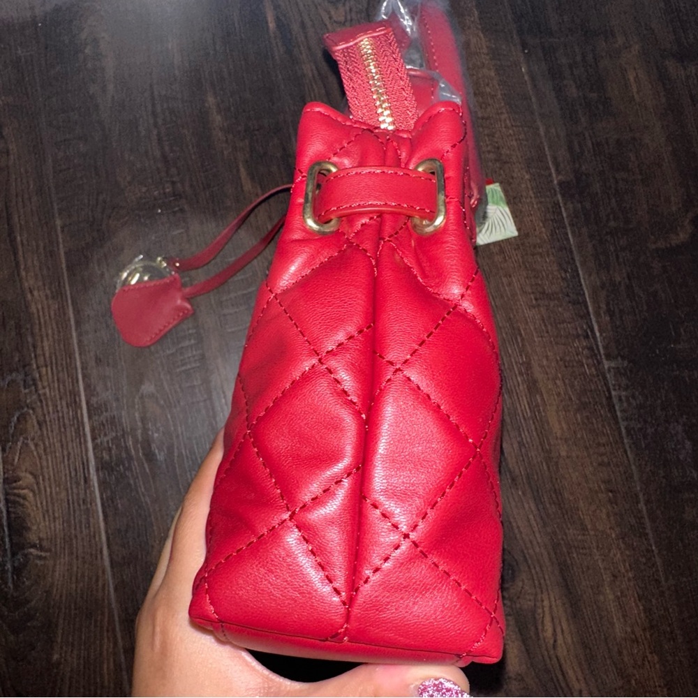 Studio Badgley Mischka BM-4162 Brick Red Quilted Mini Tote Crossbody NWT - Picture 11 of 15